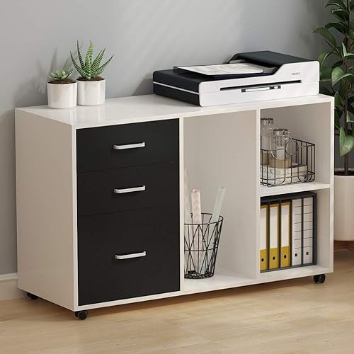 Buy Tribesigns 3 Drawer Wood File Cabinets Large Modern Lateral