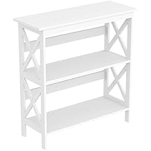 Console Table,TV Stand, Entryway Table for Living Room,bedrrom,Office. Small Sofa Table TV Tray House Decor. Tall Sofa Side Table. Couch Caddy White with 2 Storage Shelves