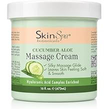 Skin SPA - Massage Cream, Professional Cucumber Moisturizing Cream for Smoothing Skin 15 oz