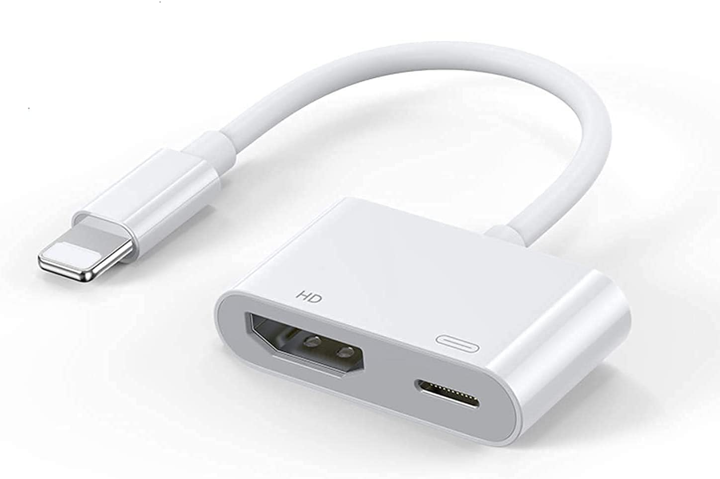 for iPhone 12 HDMI Adapter,Digital AV Adapter 4K HDMI Sync Screen Digital Audio AV ConverterCharging Port for iPhonefor iPad 1080P HDMI Converter for HDTVProjectorMonitor-Support All iOS