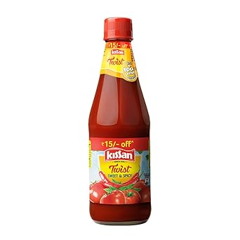 Kissan Twist Sweet and Spicy Sauce, 500g (15 Rupees Off)