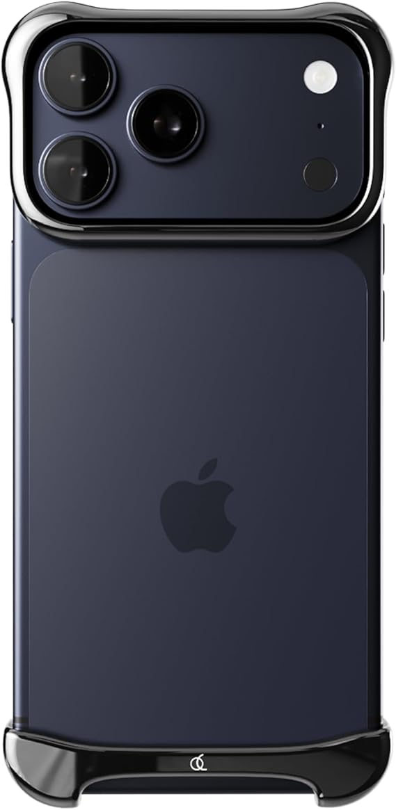 Arc Pulse iPhone 17 Pro Max Case (2025) Minimalist Protection with Aviation Grade Aluminum & Elastomer Inserts Shock Absorbing 6.9 Inch