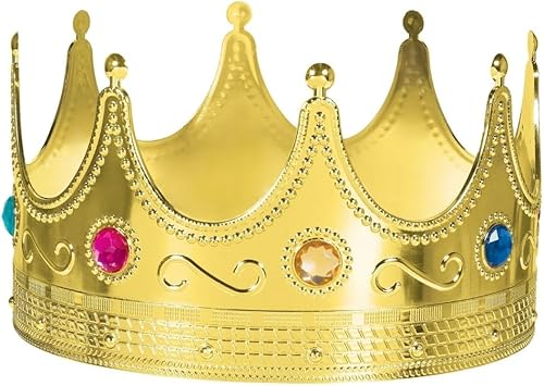 Luxurious Gold Royal Crowns - 0.75 x 8 1 Pc - Perfect for Parties, Regal Decor & Royalty-Themed Events