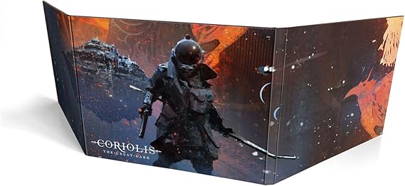 Free League Coriolis: The Great Dark Gamemasters Screen Tabletop RPG Tool with Rules and Tables