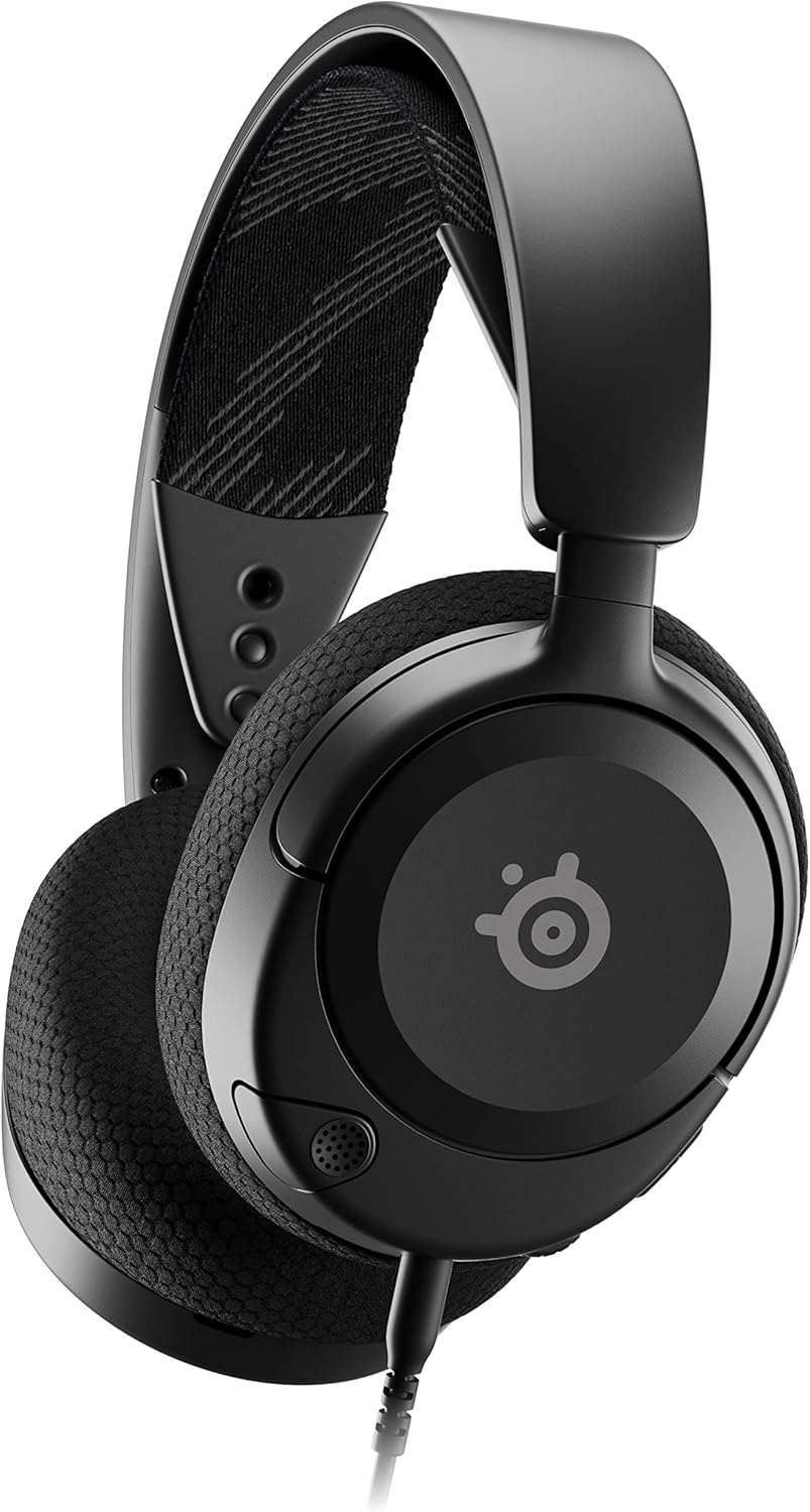 SteelSeries Arctis Nova 1 – Multi-Platform Gaming Headset – Hi-Fi Driver – 360° Surround Sound – AirWeave Memory Foam Ear Cushions – Noise Canceling Microphone, PC, PS5, Switch, Xbox – Black