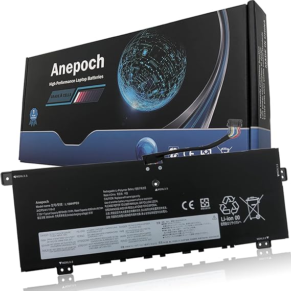 L18M4PE0 Laptop Battery Replacement for Lenovo Yoga C740-14IML 81TC 81TC006VGE 81TC002RGE Series Notebook 5B10W67296 5B10U40209 L18L4PE0 5B10W67185 5B10U40210 7.72V 51Wh 6610mAh